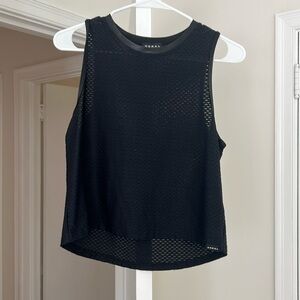 KORAL Black Cropped Workout Top (Small)